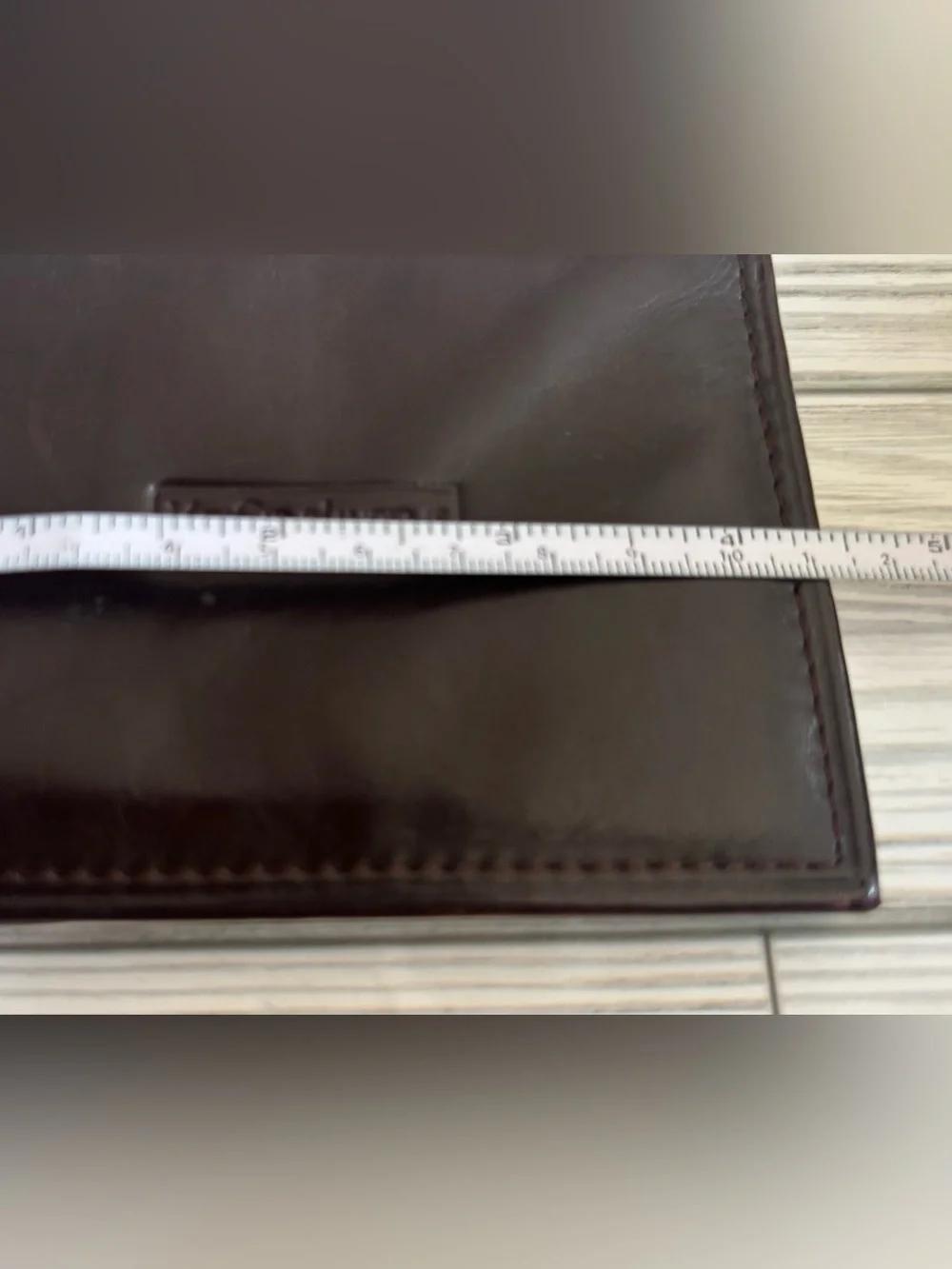 Men’s Yves Saint Laurent Dark Brown Vintage Leather Bifold Wallet